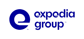 Expedia Group logo with stylized 'e' and text.